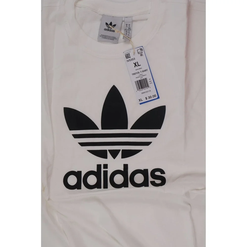 Adidas Mens T Shirt Trefoil Logo White Black XL NWT IV5353